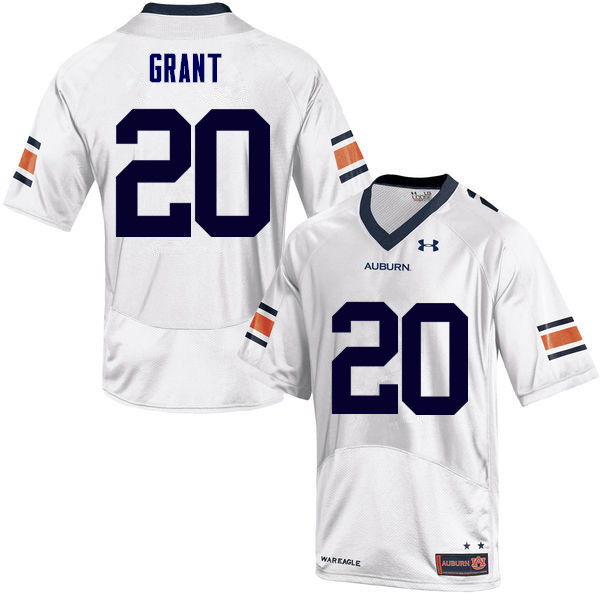 Auburn Tigers Men's Corey Grant #20 White Under Armour Stitched College NCAA Authentic Football Jersey CTC3474LX